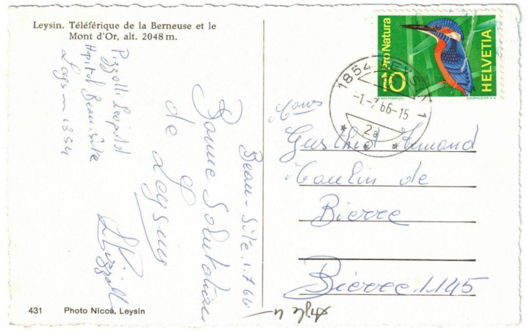 Cartoline postali: Leysin - Gondelbahn mit Mont d'Or – Usato da Binningen venduto da Mountainrider 1