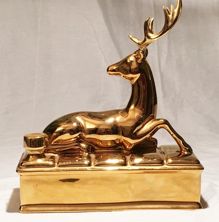 Hine Extra Golden Stag Bernardaud Limoges Porcelain Decanter