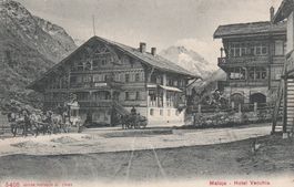 Maloja - Hotel Vecchia-Postkutsche-1908
