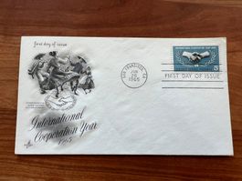 Cooperation International FDC Washington Brief 1965 (E1660)
