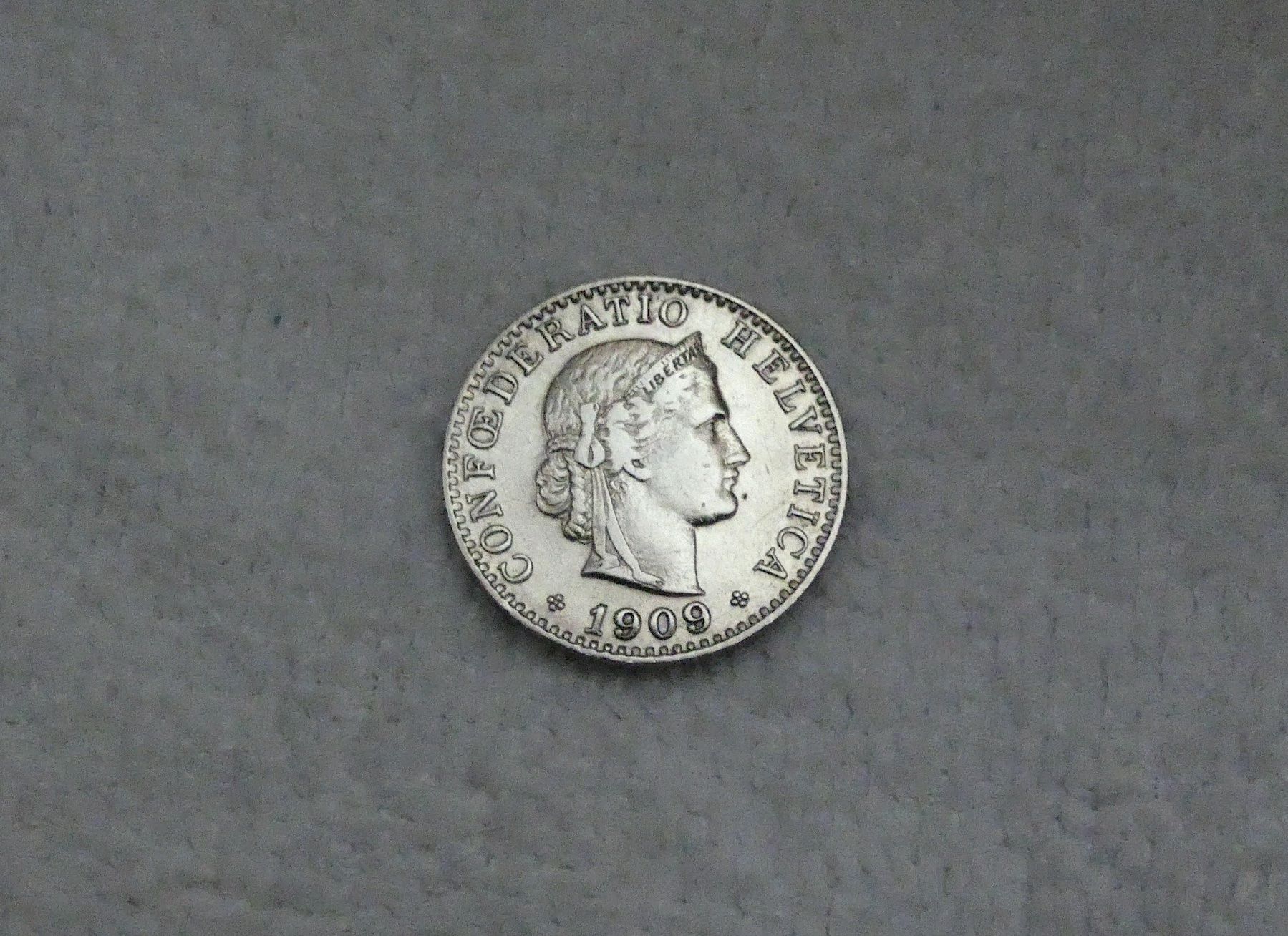 Tutti le monete: 20 centimes/rappen 1909 – Usato da Nyon venduto da Ilmi09