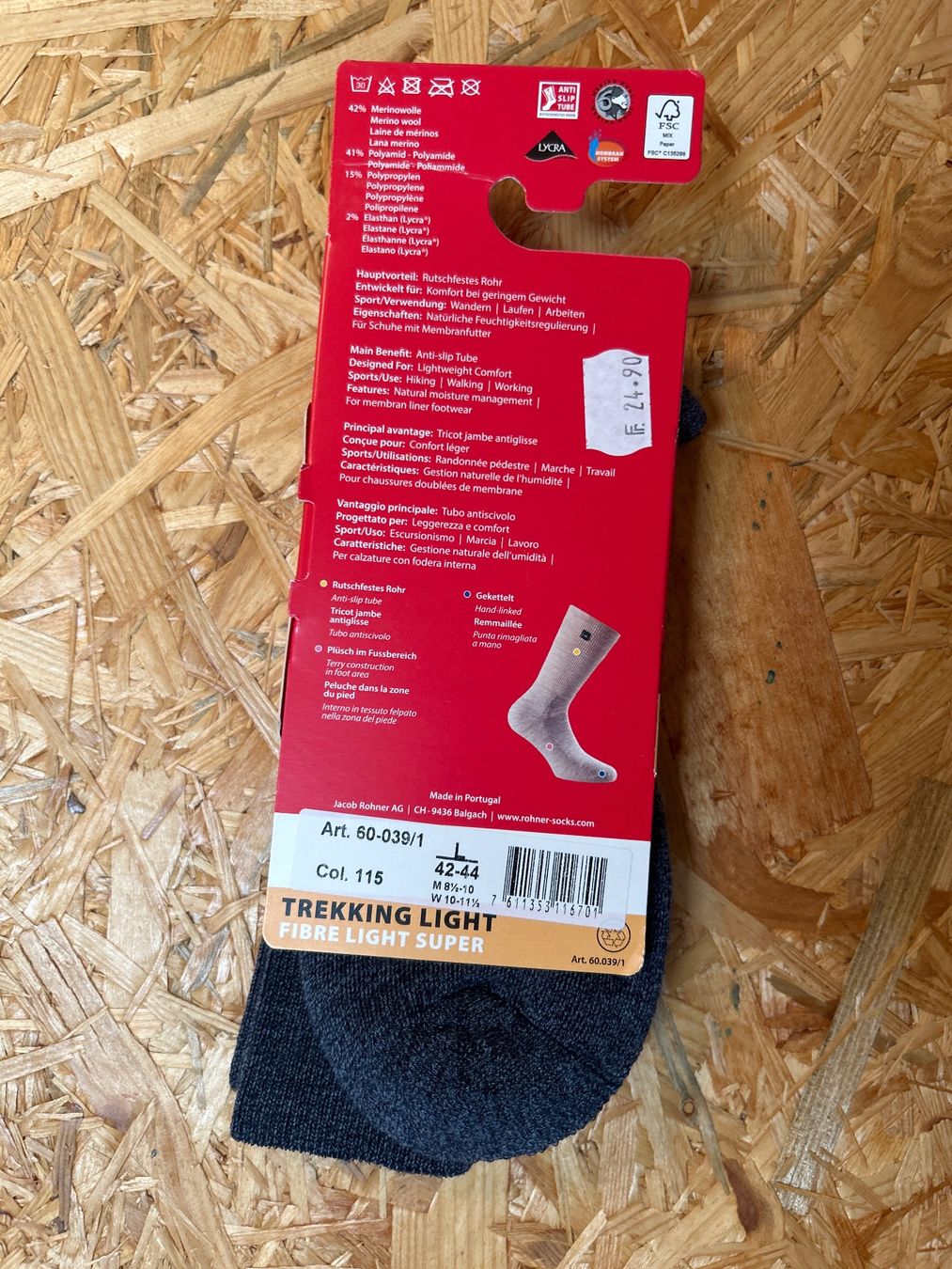 Rohner Calze: Rohner Trekking Light Socken Grösse 44-45 – Nuovo e nell'imballaggio originale da Koppigen venduto da Bracher_Mail-House 1
