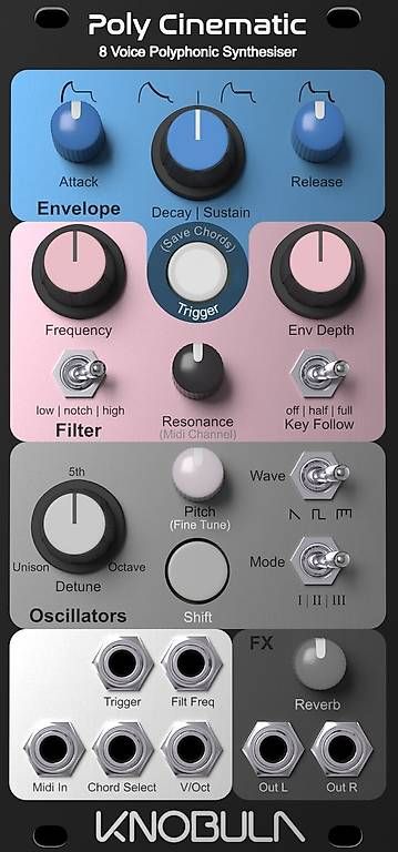 Instruments de musique: Knobula Poly Cinematic Eurorack Polyphony – D'occasion à Zürich par slimshadi