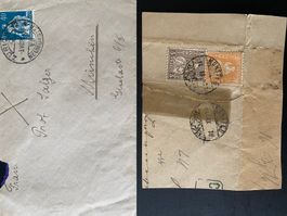 1878 Stabstempel Münster + Zürich Neumünster 1921