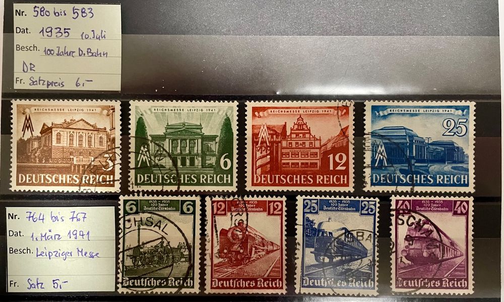 Briefmarken Deutsches Reich 1941 – Mi.Nr. 764-767, Leipziger Frühjahrsmesse, Gestempelt
