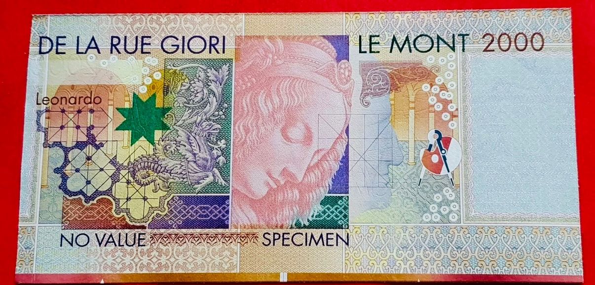 Billets de banque: **Specimen/Testnote Leonardo DaVinci Banknote in UNZ** – Neuf (Voir description) à Langrickenbach par MeUs74 1