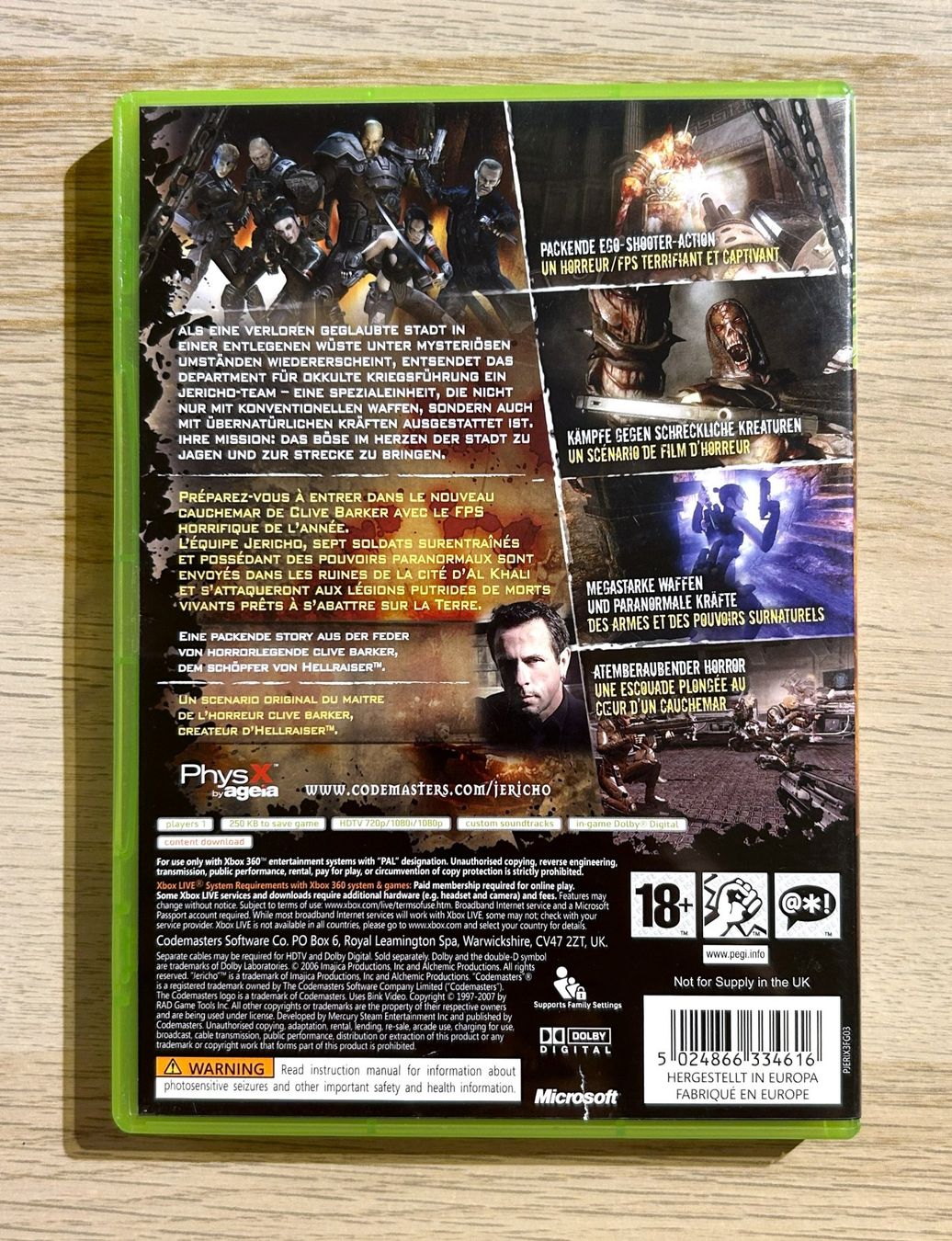 Microsoft Spiele: Clive Barkers Jericho Xbox 360 – Gebraucht aus St. Gallen von Alpine.Arcade 1