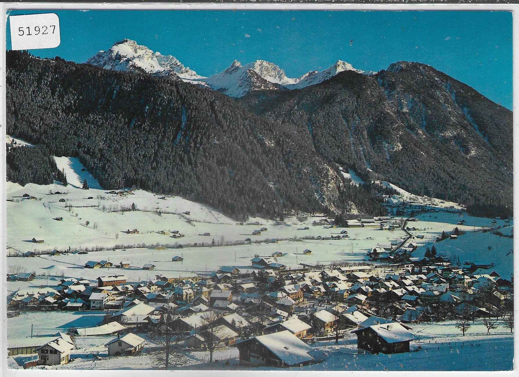 Cartoline postali: Zweisimmen - Generalansicht im Winter – Usato da Ettingen venduto da Kartenplanet