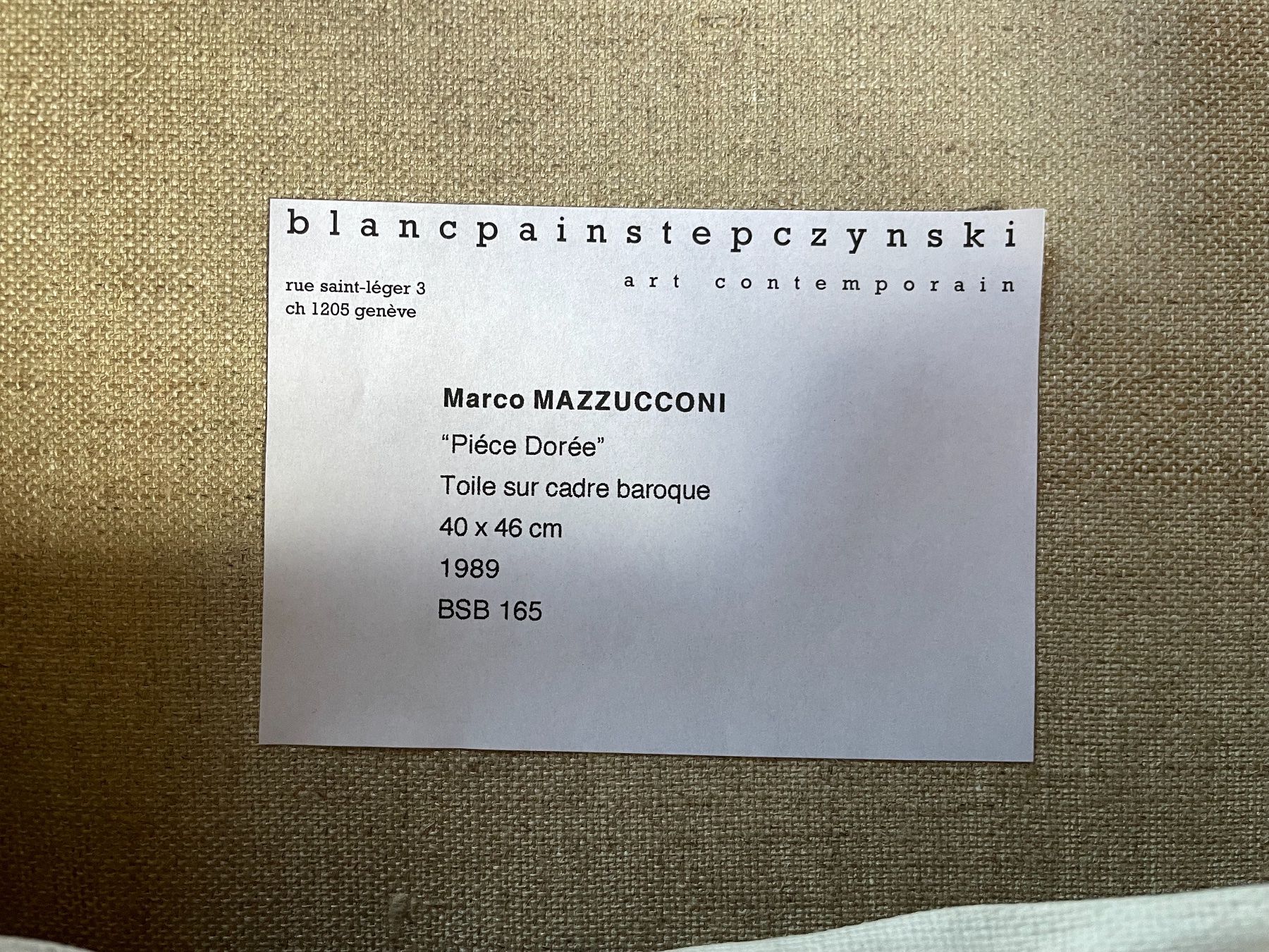 Grafica & Litografie: Marco MAZZUCCONI. Pièce dorée. Oeuvre originale art cont. – Usato da St-George venduto da Raretefacts 2