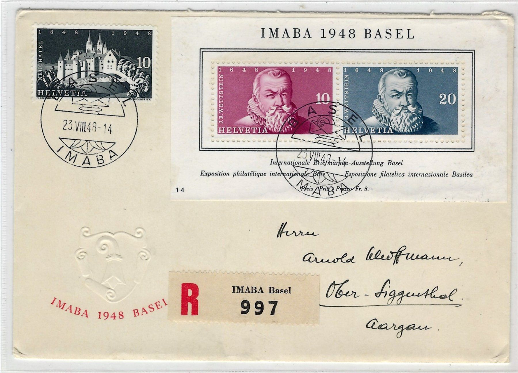Tutti i francobolli: 1948 Brief IMABA Block    15841 – Usato da Lunden venduto da Animus999