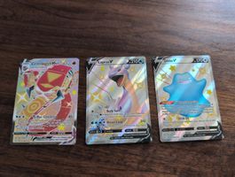 3 Pokemon Karten, Ditto, Lapras V & Centiskorch VMAX Set 