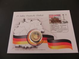 Münzbrief Deutschland 2 EURO 2013  - 25 J. Deutsche Einheit