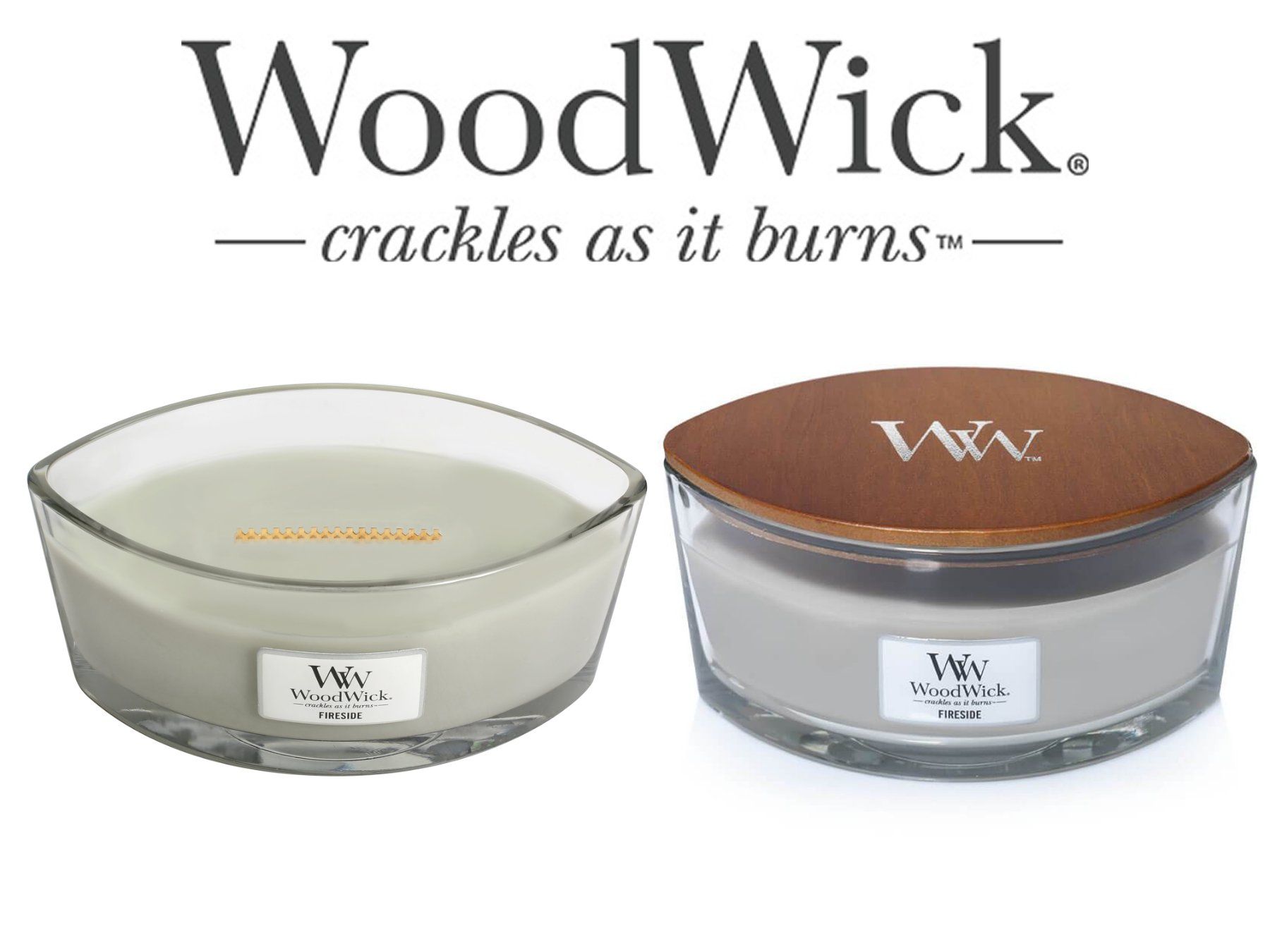 Yankee Candle Candele: WoodWick Fireside Ellipse – Nuovo e nell'imballaggio originale da Langwiesen venduto da rtWebshop