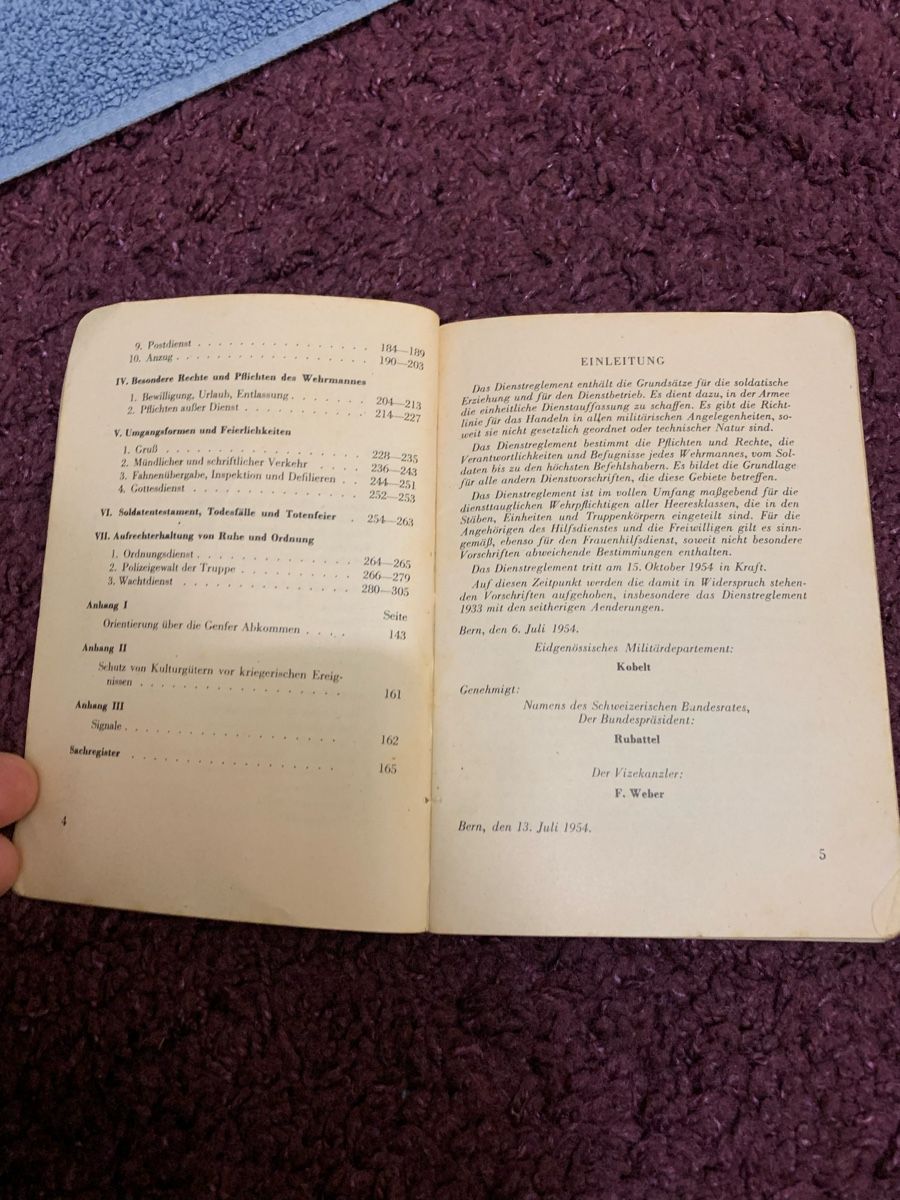 Libri: Schweizer Armee Dienstregelement 1954 – Usato da Lyss venduto da nekoreh 3