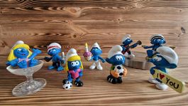 8 Schleich-Schlümpfe + Überraschung, sehr guter Zustand