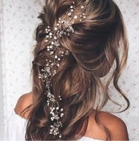 NEUER  Braut Haarschmuck goldfarben 50cm - 220338