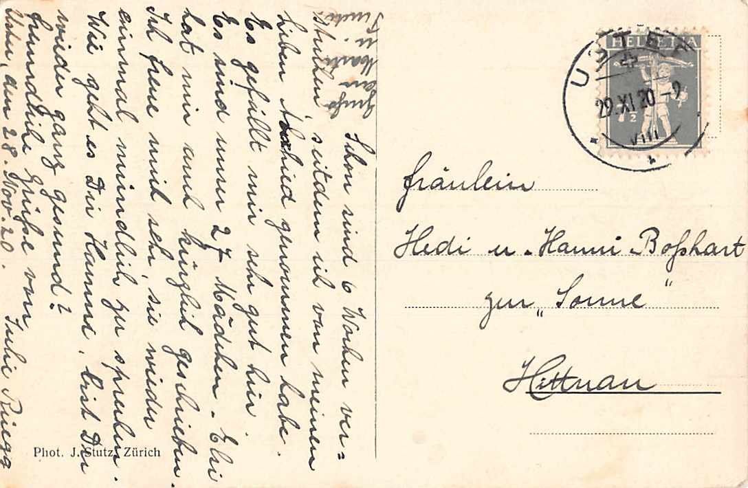 Cartoline postali: Gruss aus USTER 1920 – Usato da Winterthur venduto da SchatzchischtliWinti 1
