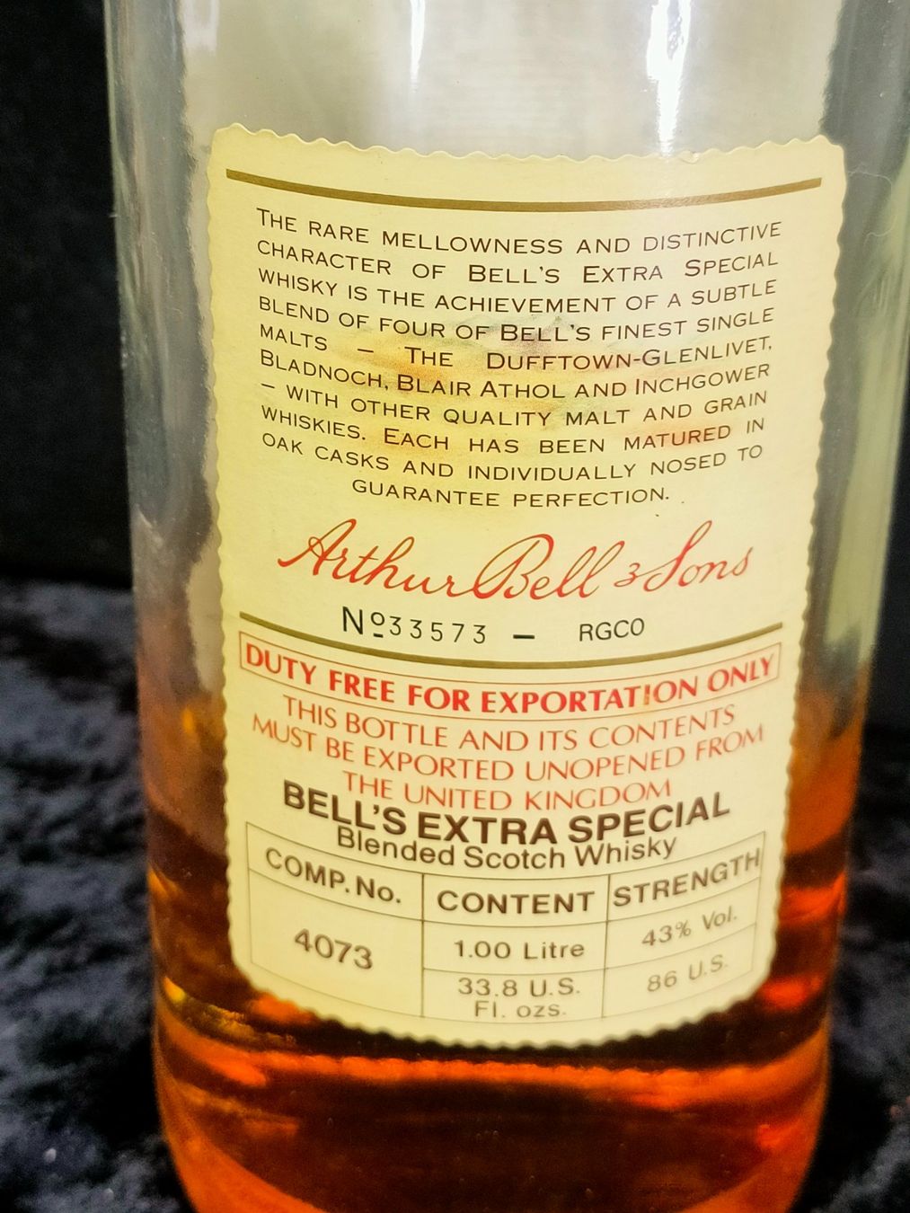 Spirituosen: BELL'S OLD SCOTCH WHISKY – Gebraucht aus Genève von Leboucheoreilles 4