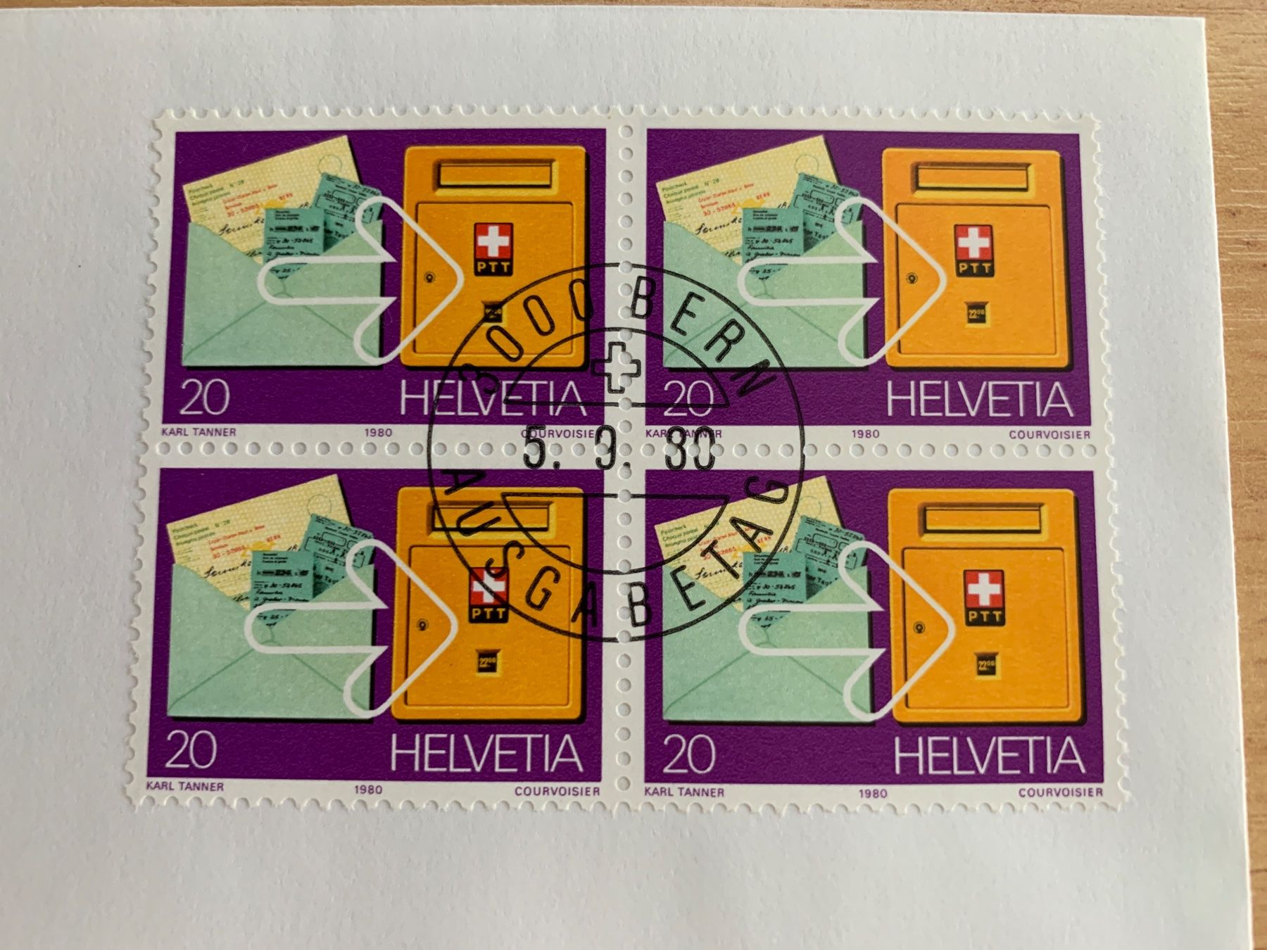 Tutti i francobolli: 3000 Bern Ersttagsbrief 5.9.1980, Postcheck – Usato da Ibach venduto da lisch3 1