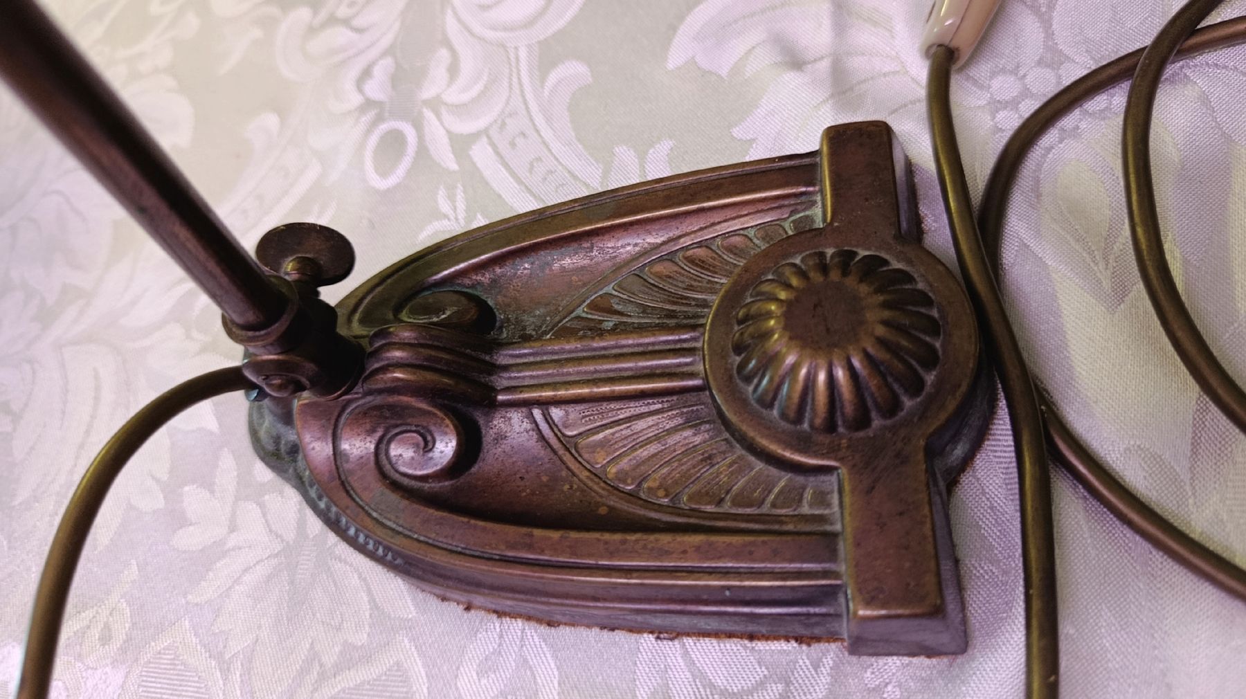 Lampade: Jugendstil Tischlampe, Messing Schwanenhals – Usato da Zürich venduto da Brocki_ZurichZH 1