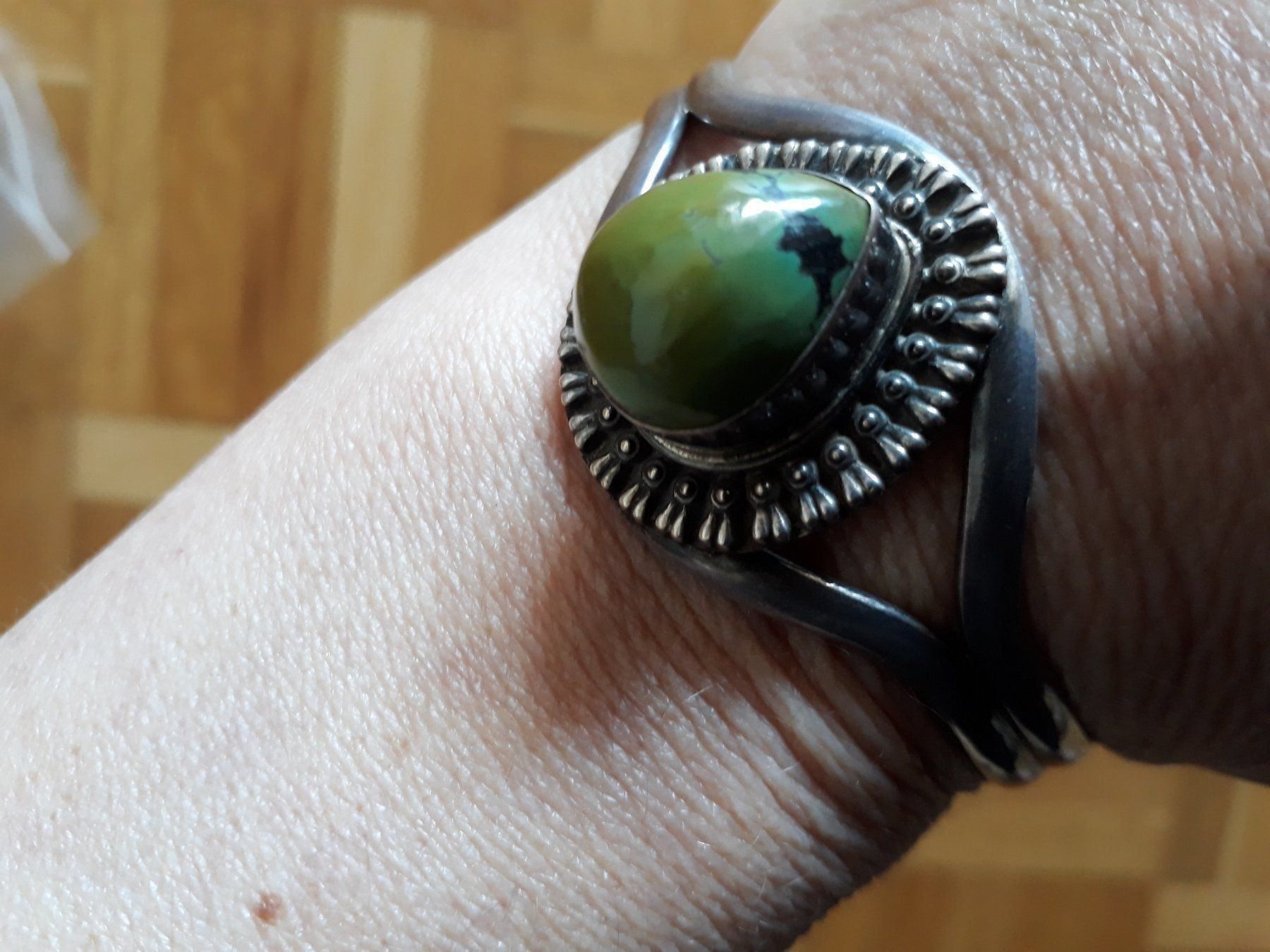 Bracciali & Braccialetti: Silber Armreif mit echtem Türkis – Nuovo (secondo la descrizione) da Zürich venduto da Gillheri 1