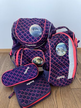ERGOBAG Schulranzen-Set „PerlentauchBär“ – gut erhalten