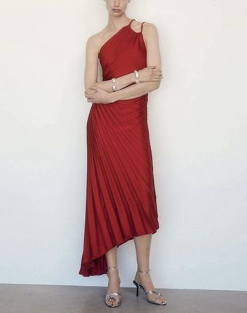 Robe rouge de soirée cocktail fête mariage taille M