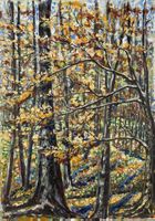 Im schönen traumhaften Herbstwald signiert/datiert