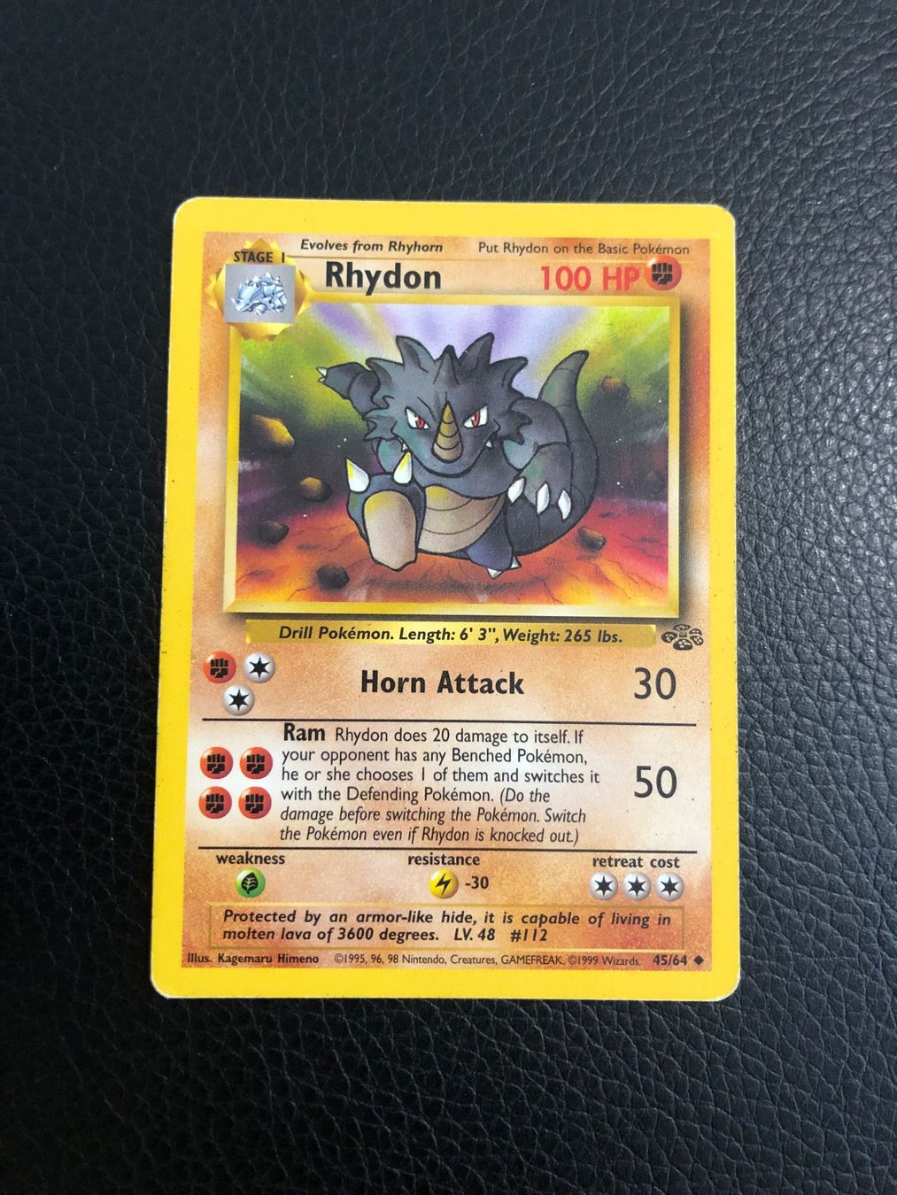 Pokémon Carte collezionabili: 1999 Jungle Rhydon 45/64 Ab 1 – Usato da Paradiso venduto da Pkmn10