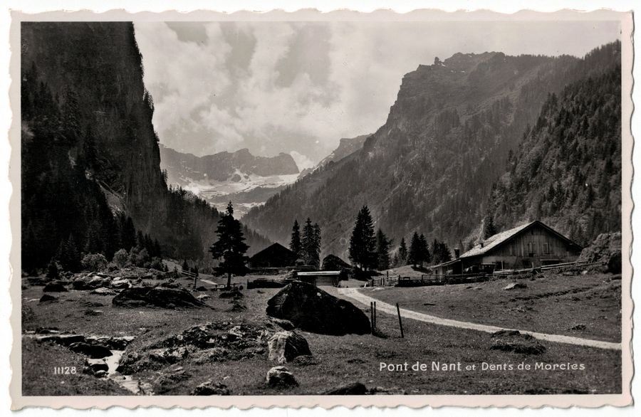 Cartoline postali: Pont de Nant, datée 1942 – Usato da Frauenfeld venduto da POML