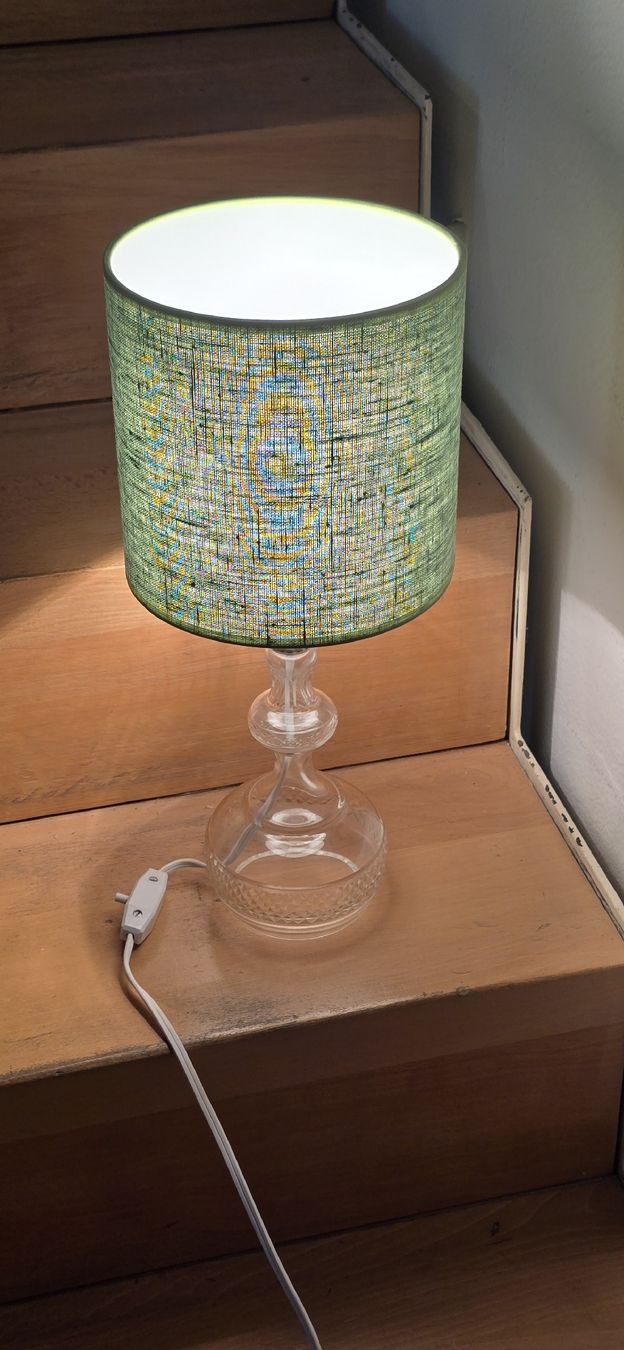 Lampes: Elegante Glaslampe mit grünem Schirm – D'occasion à Basel par Jcva 5