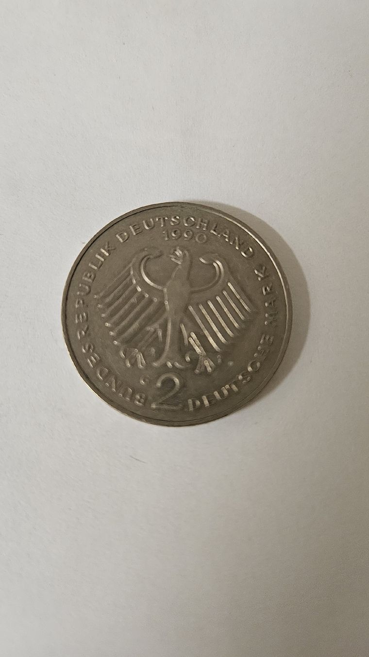 Tutti le monete: 2 Deutsche Mark, 1990, Ludwig Erhard – Usato da Ettingen venduto da samiba