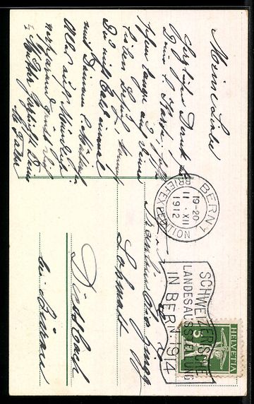 Cartoline postali: AK Bern, Denkmal Rudolf von Erlach – Usato da Berlin venduto da bartko-reher 1