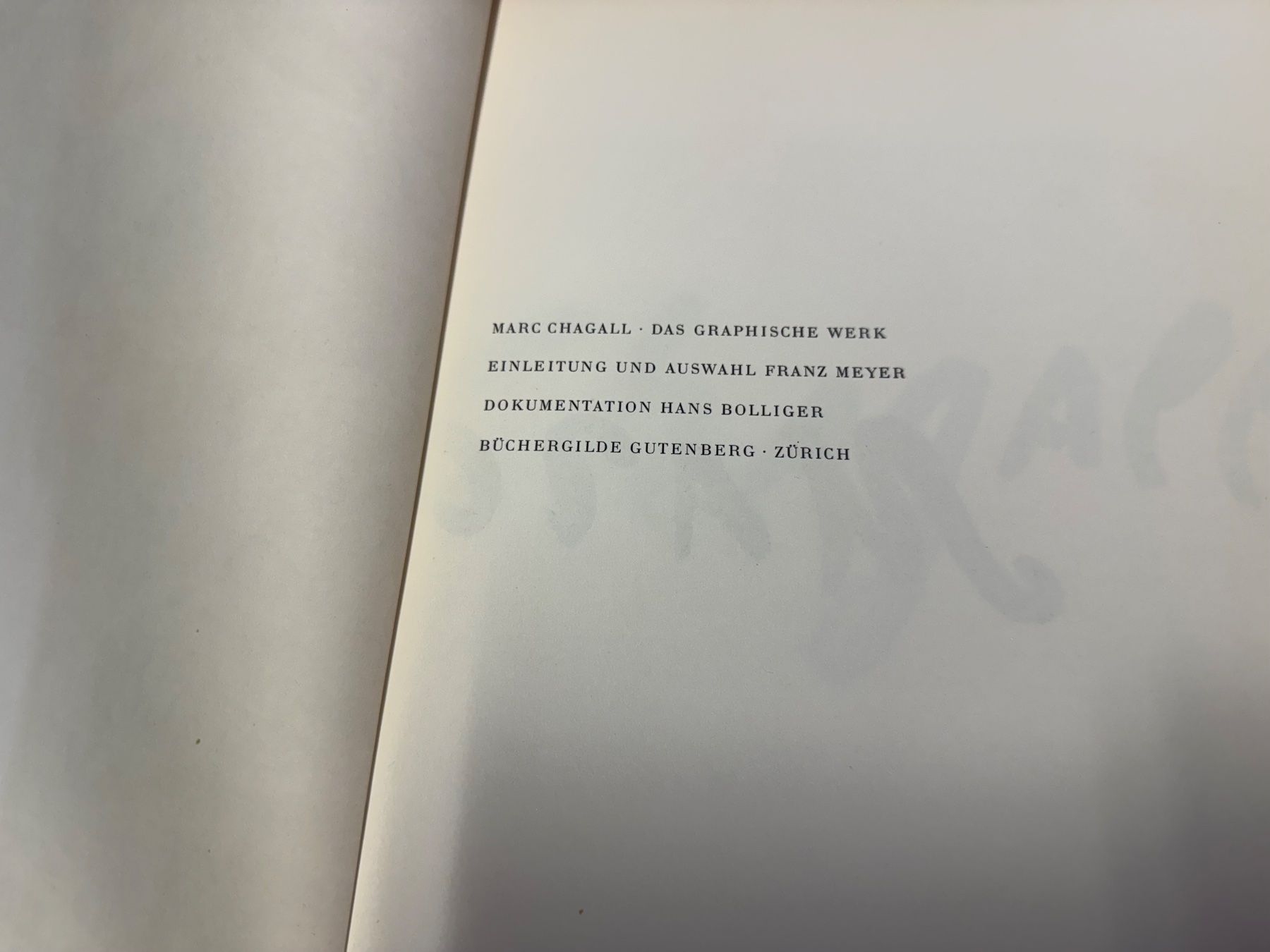 Libri: 1957 Marc CHAGALL das graphische Werk – Usato da Bern venduto da Jwpm66 1