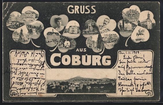 Cartoline postali: Grusskarten-AK Coburg, Ortsansicht aus d – Usato da Berlin venduto da bartko-reher
