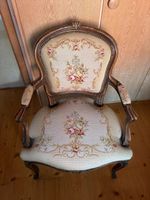 Sessel antiker Stil bestickt mit Blumen gemustert gebraucht