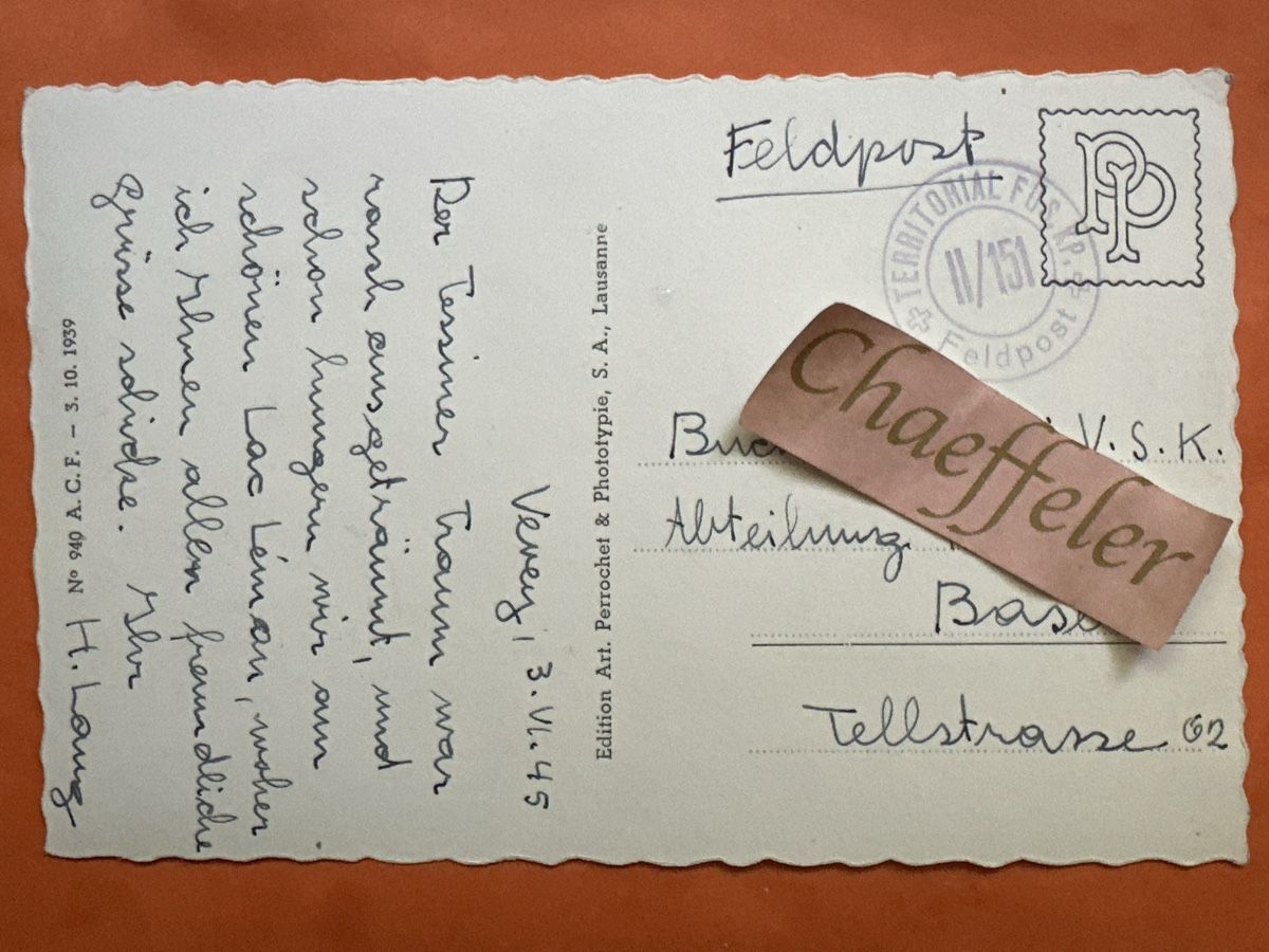 Ansichtskarten: Ansichtskarte St. Gingolph Suisse, Le Quai, mit Feldpoststem – Gebraucht aus Zürich von Chaeffeler 1