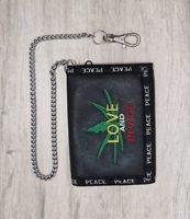 Portemonnaie mit Kette (40cm) Love and Peace