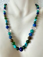 Handgeknüpft Vintage Edelstein-Kette im Verlauf Unikat 46cm