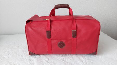 Delsey Reisetasche rot Kunstleder guter Zustand