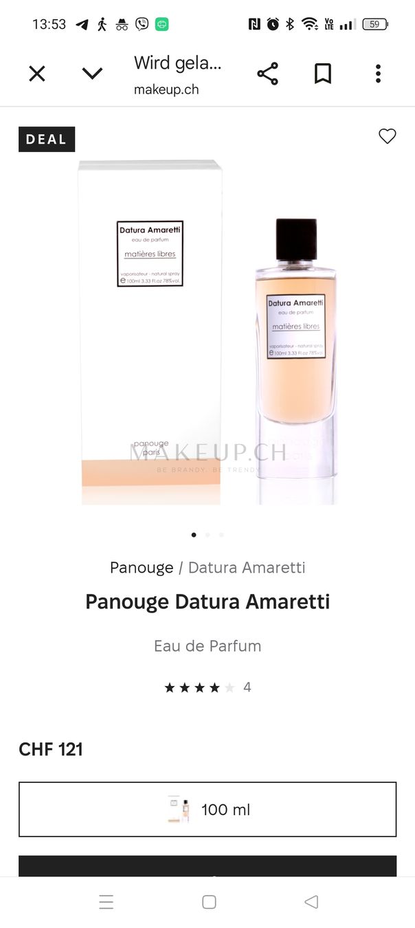 Profumi & Eau de Toilette: Datura Amaretti  Matières Libres EDP 100ml – Usato da Carouge GE venduto da pro_xrm5 1