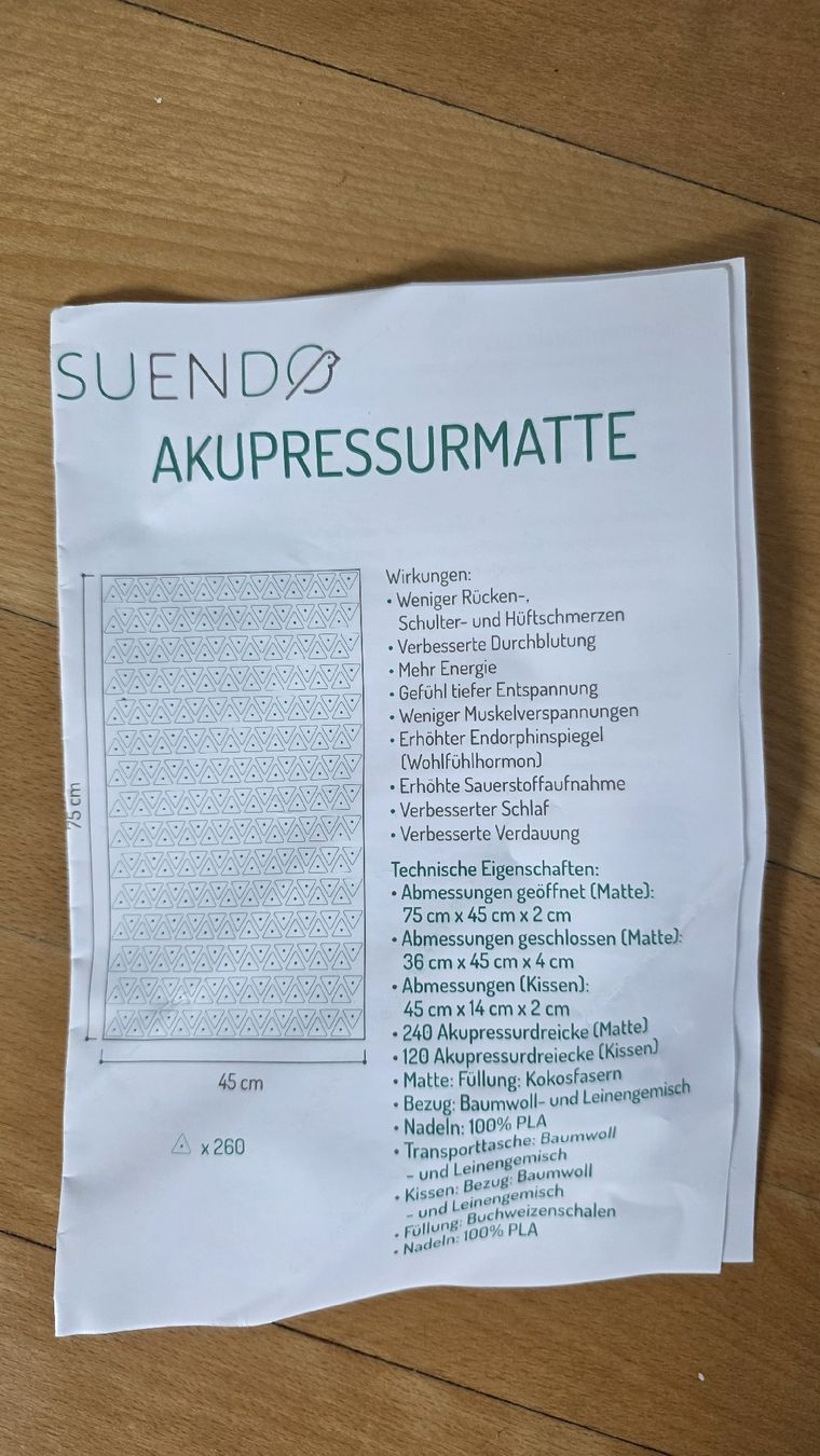 Dispositivi per massaggi: Suendo Akupressurmatte V2 – Usato da Basel venduto da Cinzia_B 4