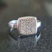 SILBER Ring Gr 57