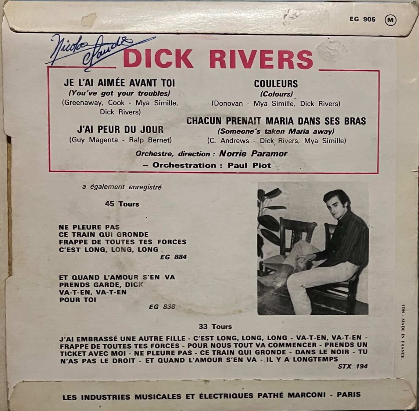 Schallplatten: DICK RIVERS - DICK – Gebraucht aus Bussigny von vinyl-pas-cher 1