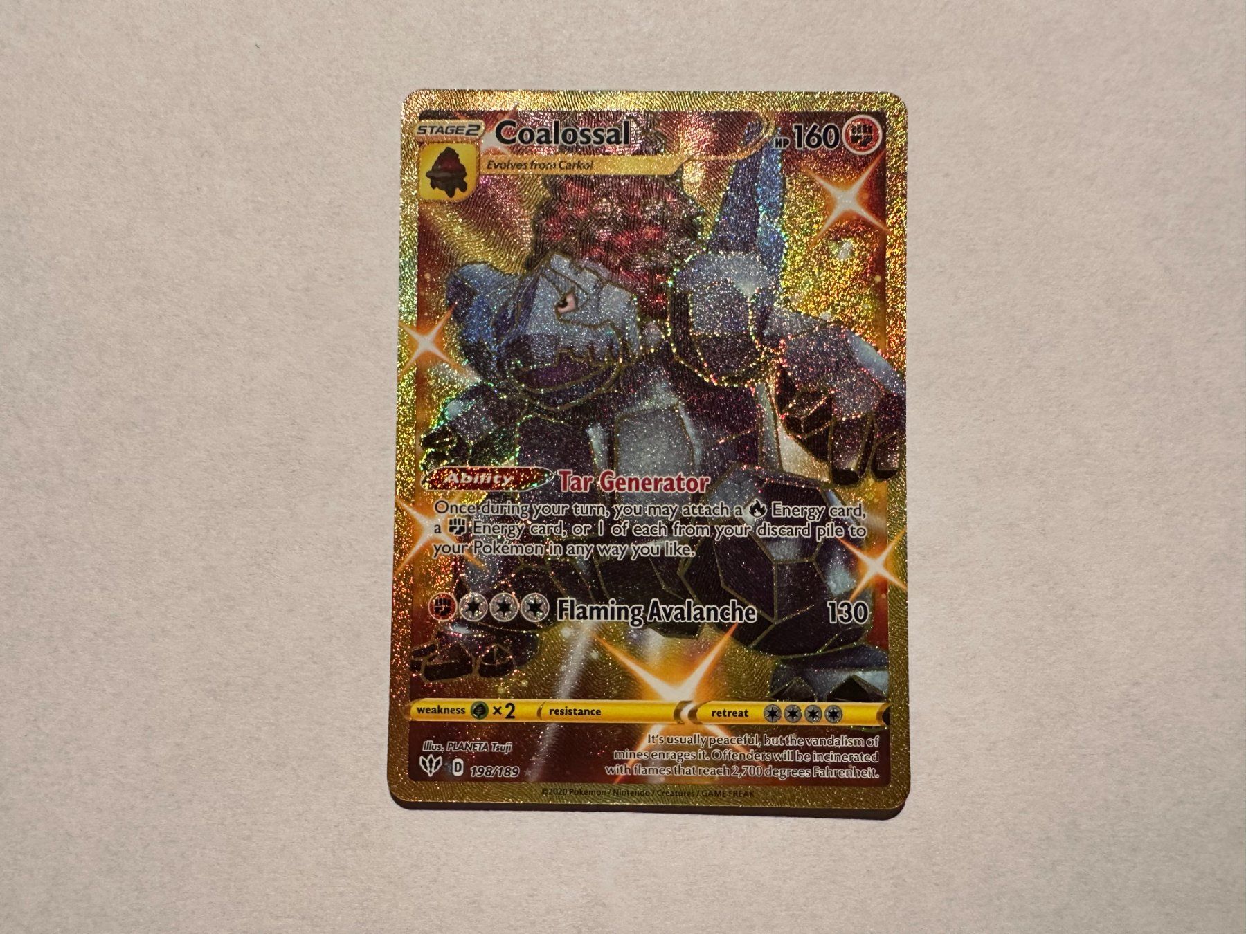 Pokémon Carte collezionabili: Coalossal Gold Secret Darkness Ablaze EN – Usato da Hagendorn venduto da Pokecollectorch 1