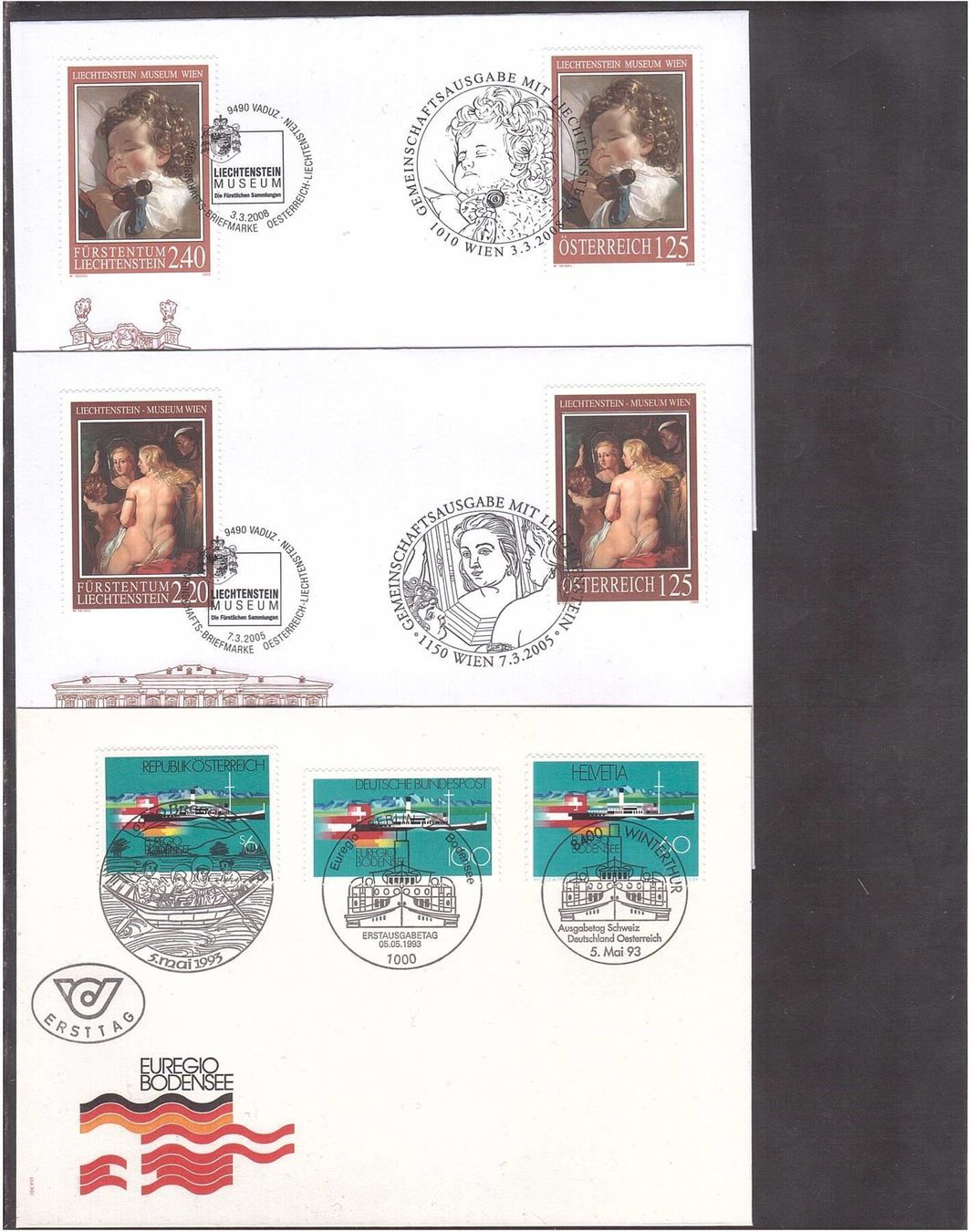 Tutti i francobolli: 1993 3 FDC Gemeinschaftsausgaben – Nuovo (secondo la descrizione) da Rheinau venduto da loxis