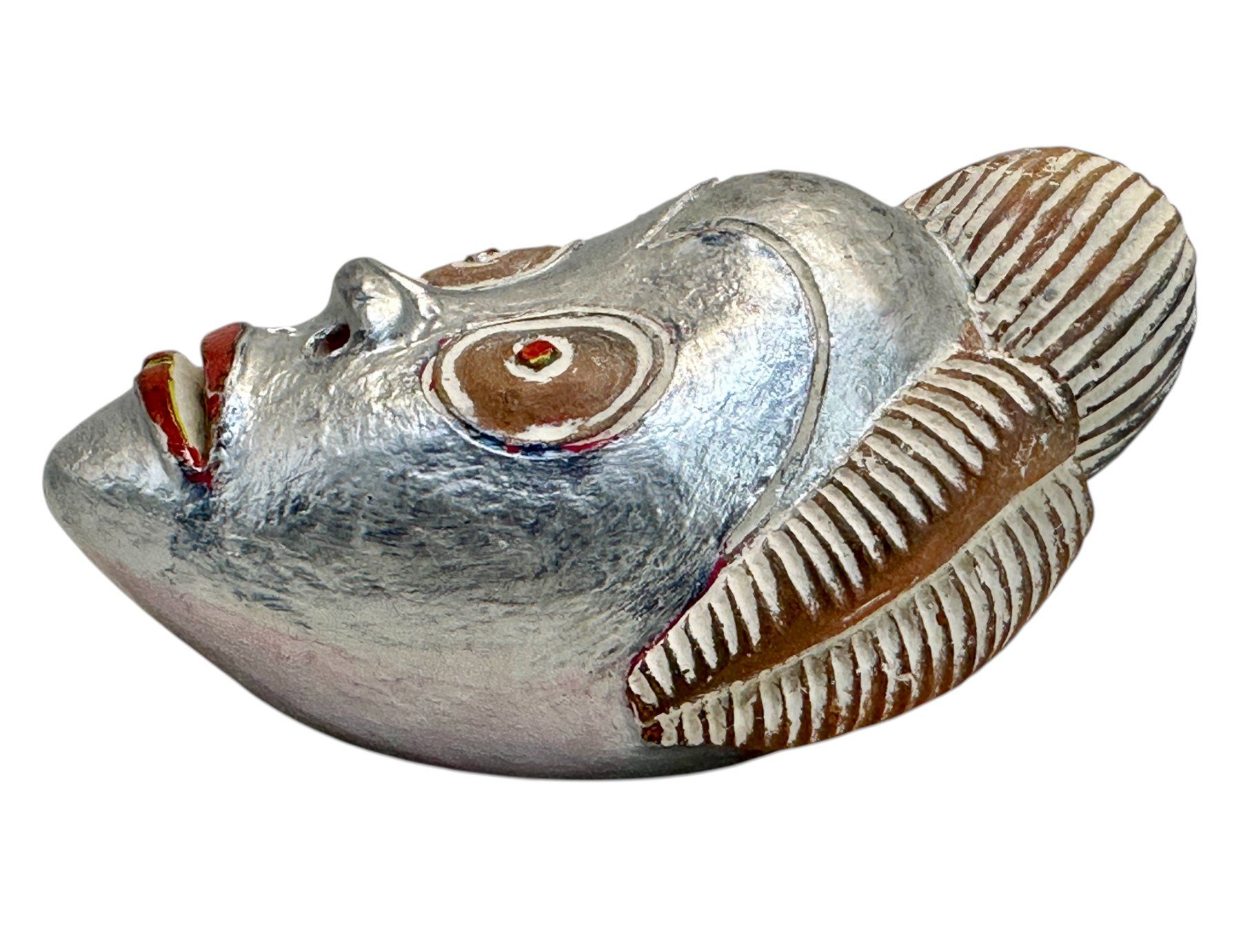 Internationale Kunst: Masque africain tribal argenté vintage - Objet d'art! – Gebraucht aus Morges von auc_yt6g 7