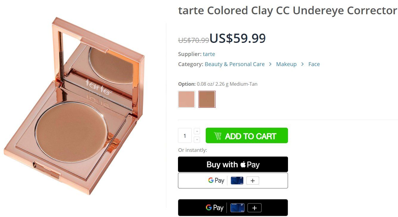 Make-up: Tarte Colored Clay CC Undereye Corrector - Light Medium – Nuovo e nell'imballaggio originale da Cham venduto da Trendy_Outlet 4