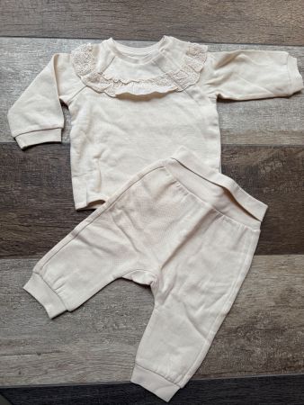 H&M BABY 🤍 ensemble set crème à volants NEW! 68
