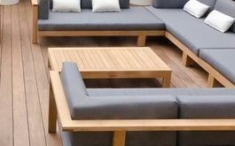 Sofa Outdoor Lounge Gartensofa Teakholz Gartenmöbel Couch